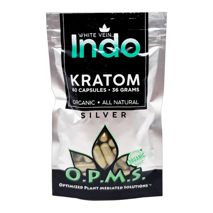 OPMS SILVER WHITE VEIN INDO 60CT 36GM CAPSULES BAG