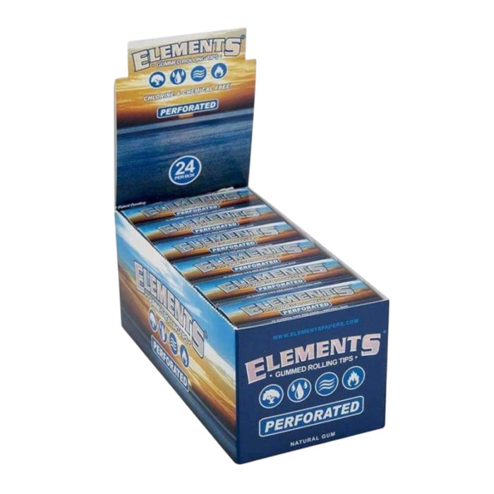 ELEMENTS TIPS GUMMED ROLLING PERFORATED 24CT