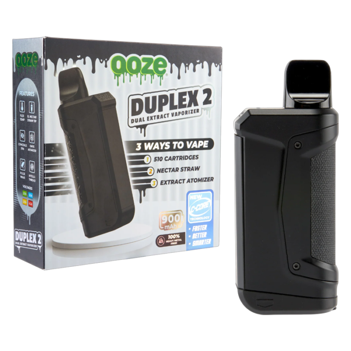 OOZE DUPLEX 2 DUAL EXTRACT VAPORIZER PANTHER BLACK
