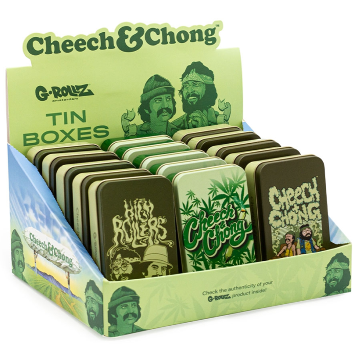 G-ROLLZ | CHEECH & CHONG LARGE STORAGE BOXES 15PCS IN DISPLAY - 13.5X8.5X3 CM