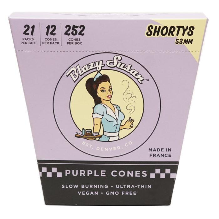 BLAZY SUSAN PURPLE CONE SHORTYS 53MM 21 PACK 12CT PER BOX