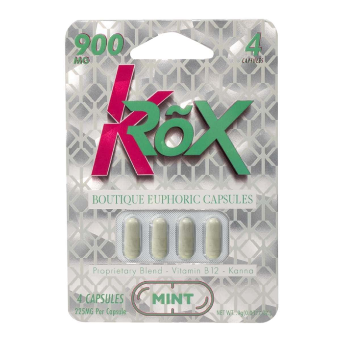 KROX BOUTIQUE EUPHORIC CAPSULES 4CT PACK (225MG PER CAP) TOTAL 900MG -BOX OF 10 PACK