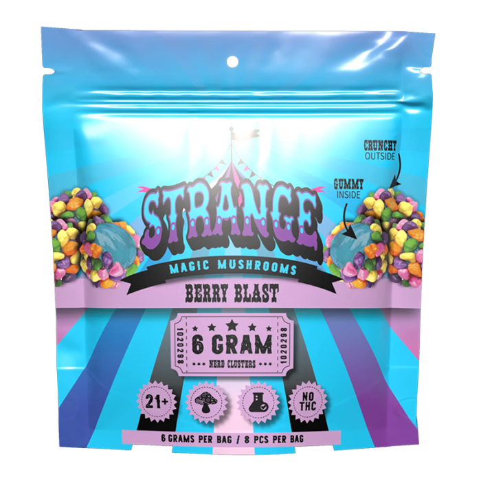 STRANGE MAGIC MUSHROOMS 6G NERD CLUSTERS BERRY BLAST - PACK OF 6