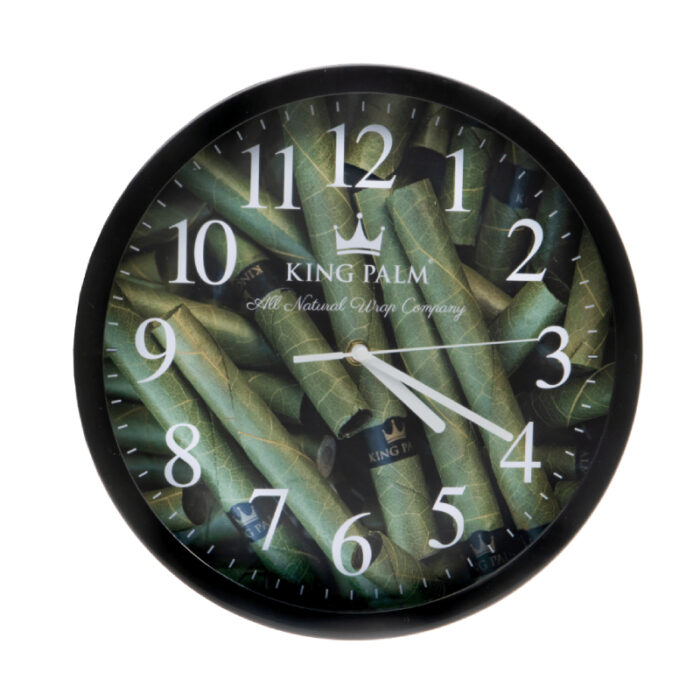 KING PALM WALL CLOCK - GREEN CLOCK