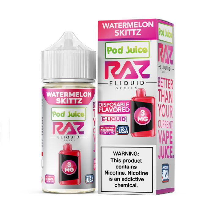 RAZ X POD JUICE WATERMELON SKITZZ 100ML