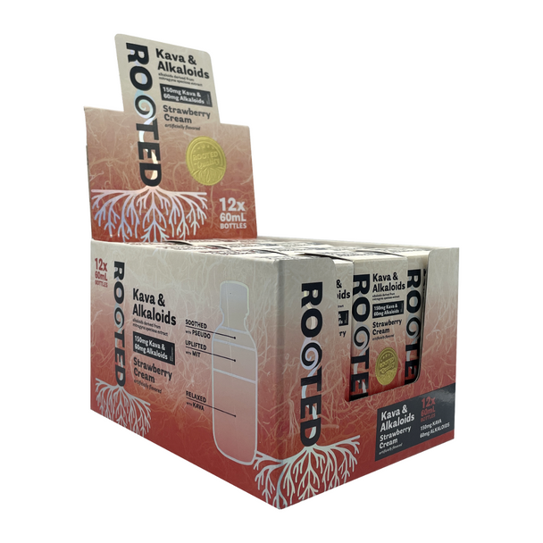 ON ROOTED 60ML SHOTS KAVA KRATOM - PACK OF 12