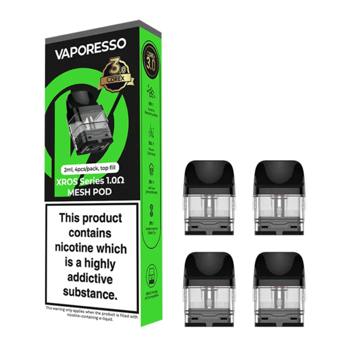 VAPORESSO COREX 3.0 XROS 2ML MESH 1.0 - PACK OF 4