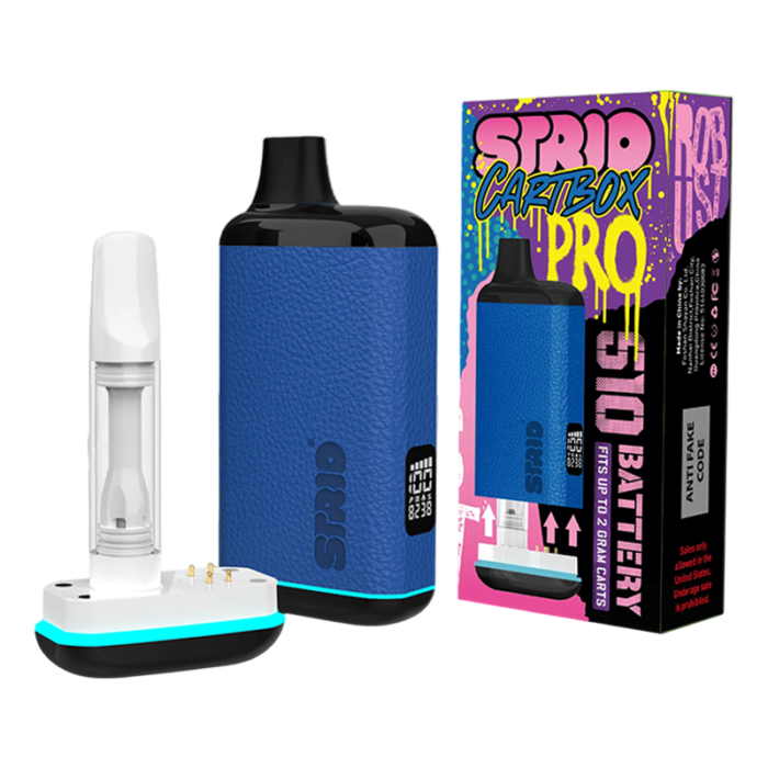 STRIO PRO CARTBOX 2G 510 BATTERY MIDNIGHT BLUE (LEATHER) - BOX OF 10