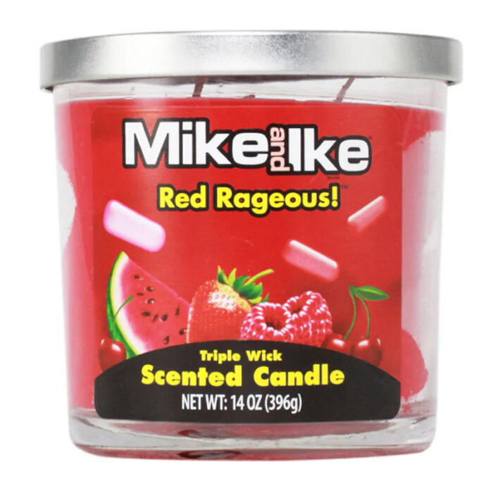 CANDY CANDLE 14OZ MIKE AND IKE RED RAGEOUS