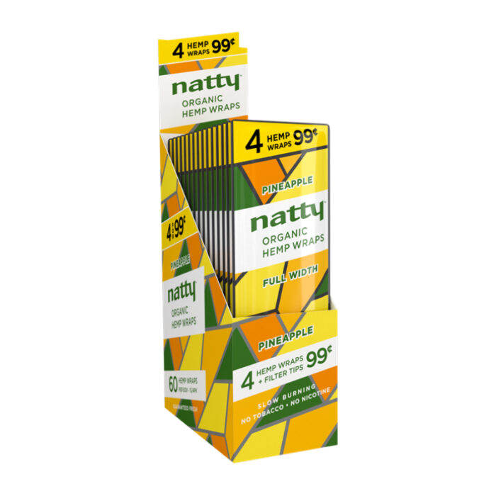NATTY HEMP WRAPS PINEAPPLE - PACK OF 15