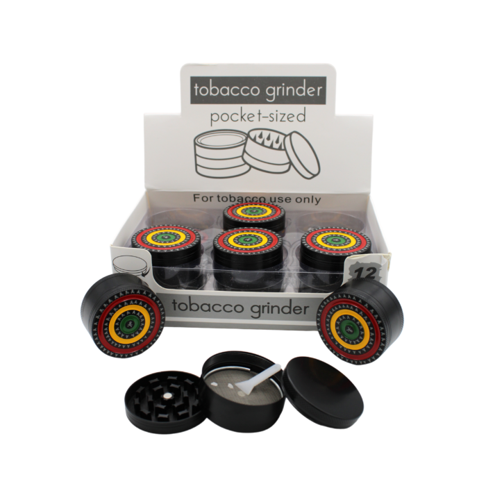 LEAF THEME / SKULL LOGO ON TOP GRINDER 3 PART 50MM -BOX OF 12