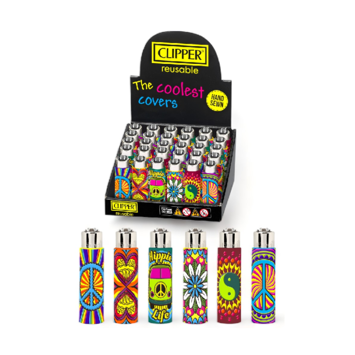 CLIPPER CLASSIC LARGE POP COVER - ZIG ZAG HIPPIE PASSION - 30CT DISPLAY