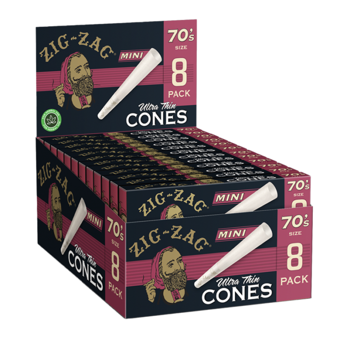 ZIG ZAG CONE 70'S ULTRA THIN MINI PACK OF 8