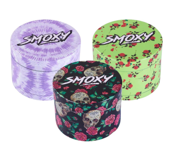 SMOXY 7 COLOR FOUR PART GRINDERS SM302 - PACK OF 6