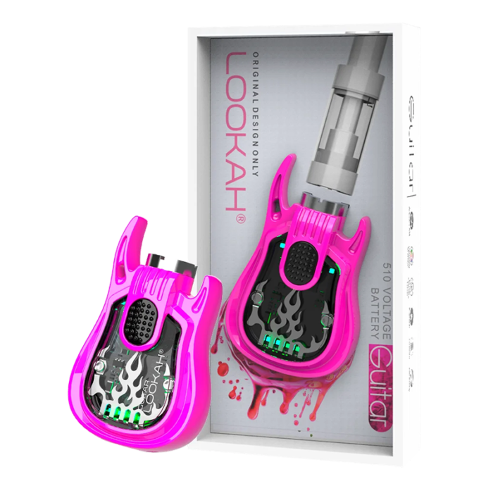 LOOKAH GUITAR 510 THREAD CARTRIDGE BATTERY PINK -BOX OF 5 PACK