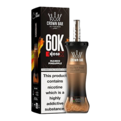 AL FAKHER CROWN BAR METATINE E-HOSE X DISPOSABLE 60000PF -BOX OF 5 (MTL & DTL AIRFLOW MOOD)