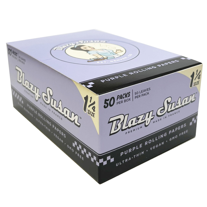 BLAZY SUSAN PURPLE ROLLING PAPER 1.25 -50 PER BOX