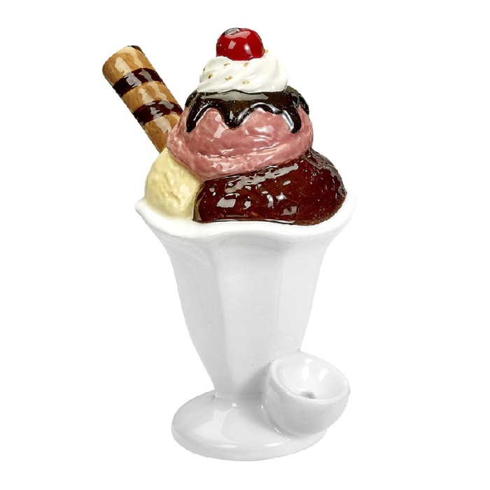 FASHION CRAFT CERAMIC ICE CREAM SUNDAE PIPE (88141)