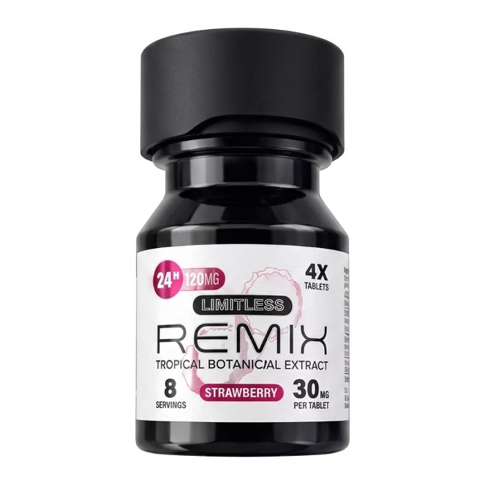 LIMITLESS REMIX – TROPICAL 4CT BOTANICAL EXTRACT TABLETS (30MG PER TAB) 120MG TOTAL – 4CT JAR