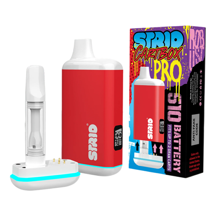 STRIO PRO CARTBOX 2G 510 BATTERY SIGNAL RED - BOX OF 10