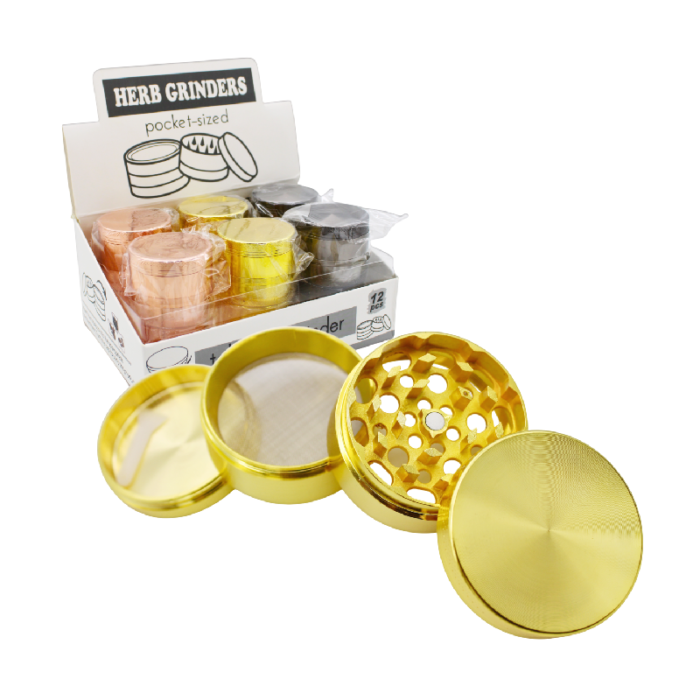 PLAIN COLOR GRINDERS 4PART 50MM -BOX OF 12