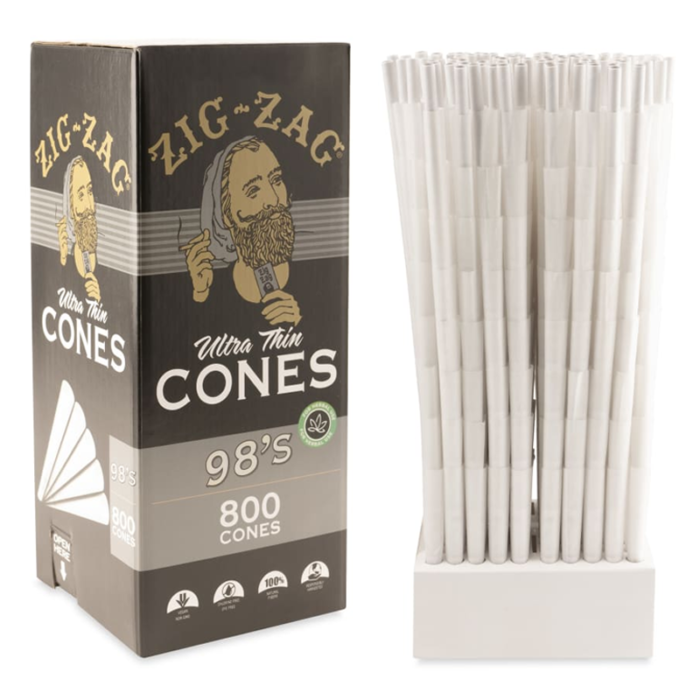 ZIG ZAG CONE 98'S ULTRA THIN 800 CONES BOX
