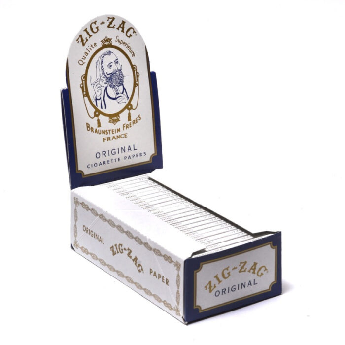 ZIG ZAG ORIGINAL WHITE CIGARETTE PAPER 24 PER BOX