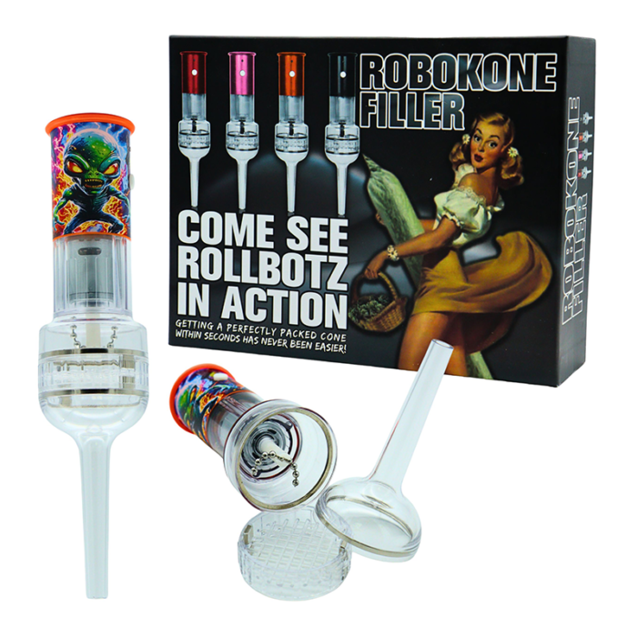 10.50'' ROBOKONE MULTI-FUNCTION ELECTRIC GRINDER & CONE FILLER INONE BOX (HU009)