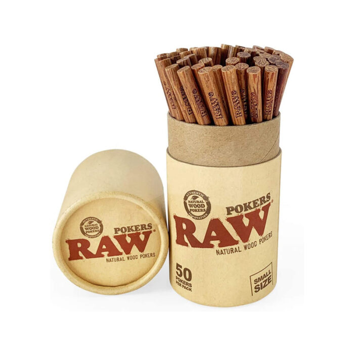 RAW WOOD POKER SMALL -50CT PACK