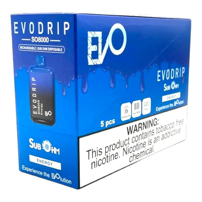 EVO DRIP SO8000 DISPOSABLE 3% - PACK OF 5