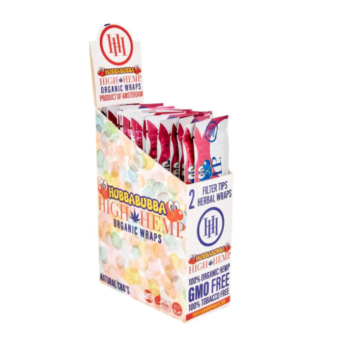 HIGH HEMP ORGANIC WRAPS HUBBA BUBBA 25 PER BOX