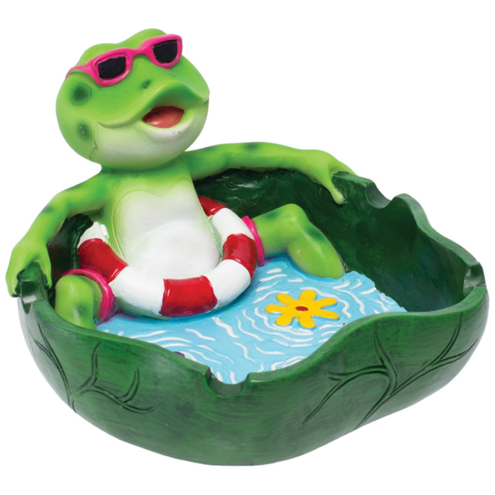 FUJIMA BEACH FROG ASHTRAY 4.5IN X 4.5IN X 2.5IN (LT259)