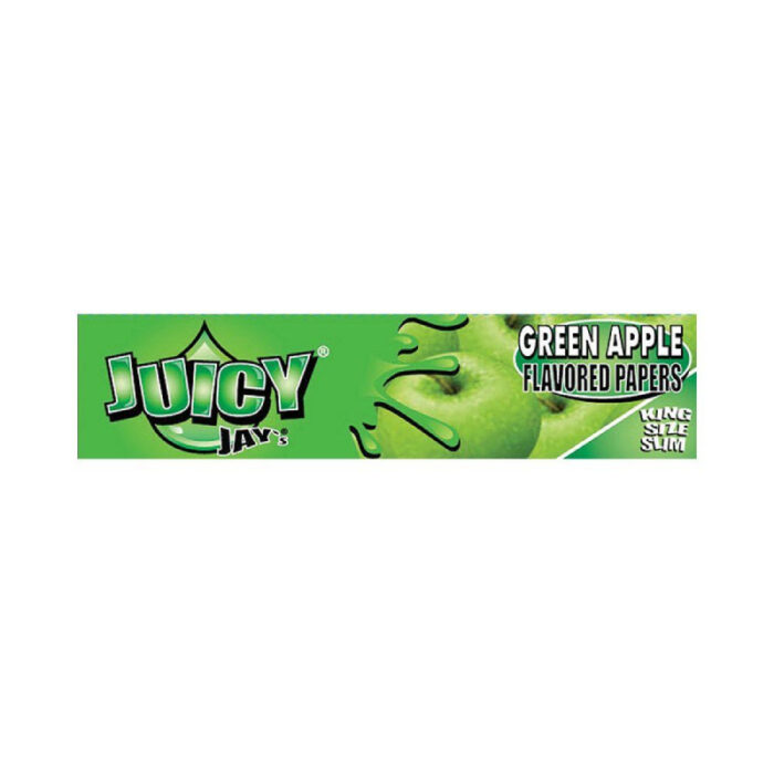 JUICY JAY KINGSIZE GREEN APPLE ROLLING PAPER 24 PER BOX