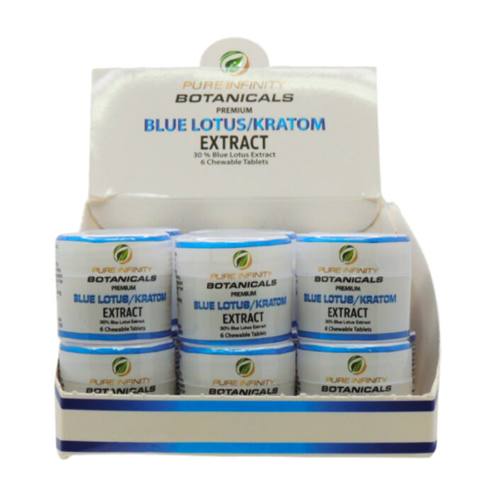 PURE INFINITY BOTANICALS CHEWABLE 30% BLUE LOTUS 18CT DISPLAY