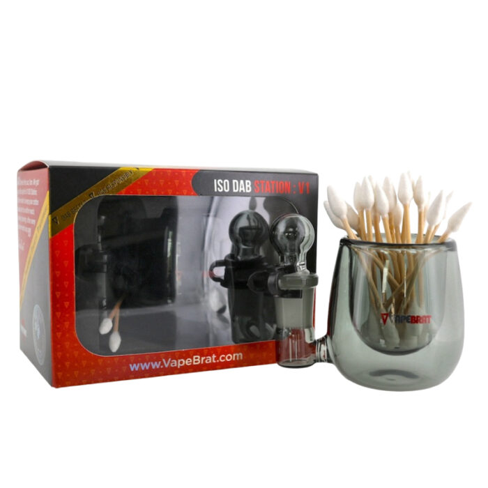 VAPEBRAT - ISO STATION GLASS DAB STATION - BLACK