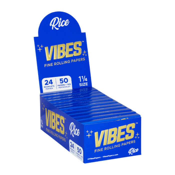 VIBES PAPER RICE 1.25+TIPS - 24CT/50PER PACK - BLUE