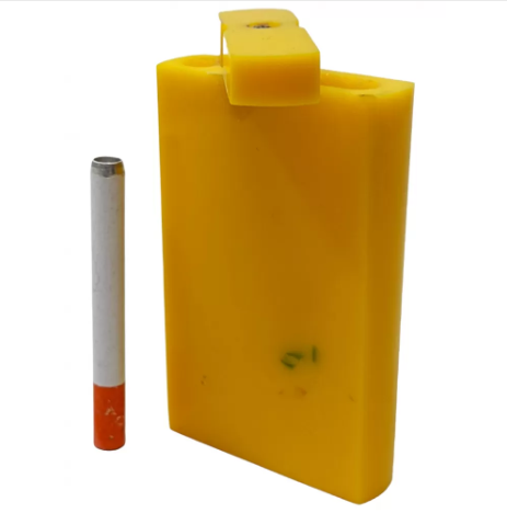 4'' ACRYLIC DUG OUT W/METAL BAT - YELLOW