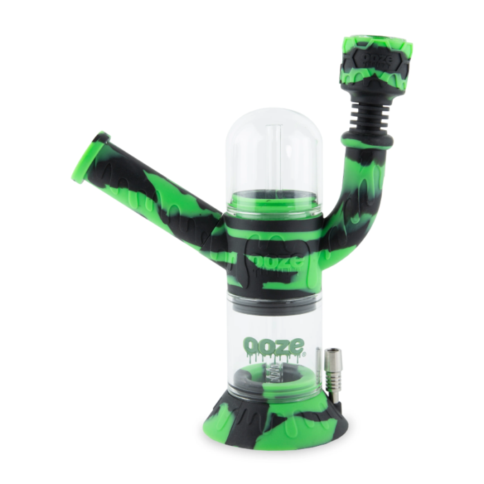OOZE CRANIUM SILICONE WATER PIPE & NECTAR COLLECTOR- CHAMELEON