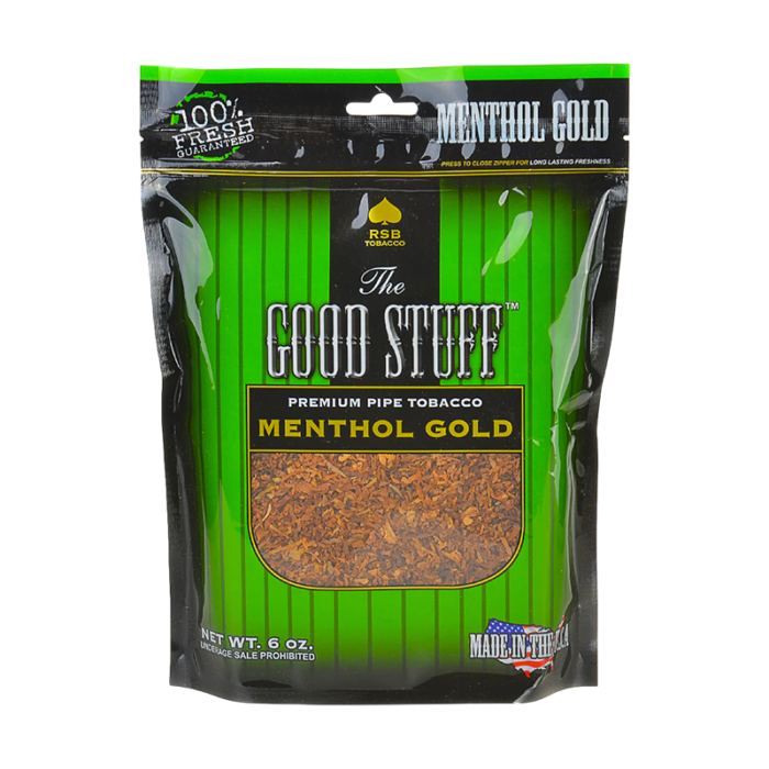 GOOD STUFF PIPE TOBACCO 6OZ MENTHOL GOLD