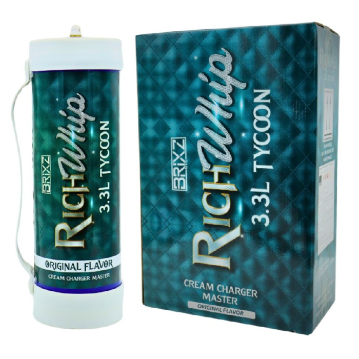 BRIXZ NYC RICH WHIP CREAM CHARGERS 3.3L TANK-BOX OF 2