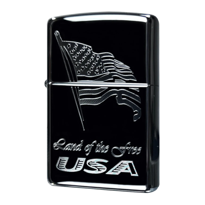 ZIPPO LAND OF FREE USA FLAG