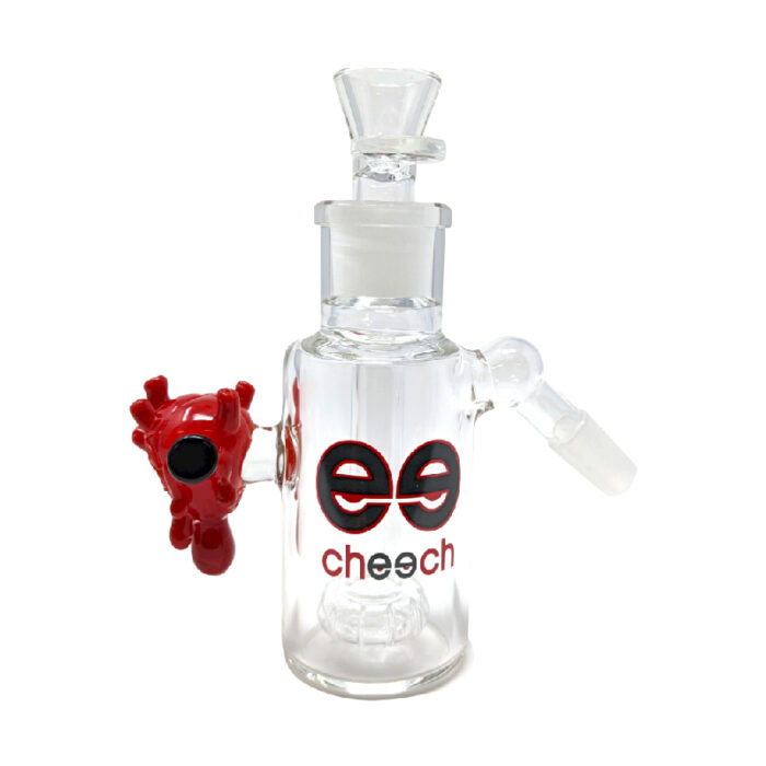 5'' CHEECH GLASS PIN IN THE HEART W/ MATRIX PERC ASH CATCHER