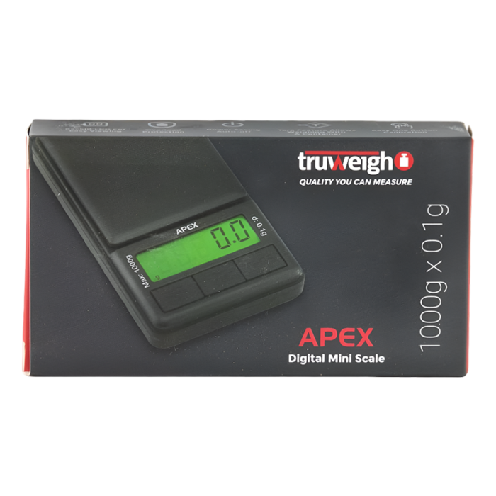 TRUWEIGH SCALE APEX 1000G X 0.1G BLACK