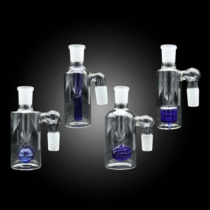 5'' HONEY COMB PERC 18MM 90D ASH CATCHER BLUE