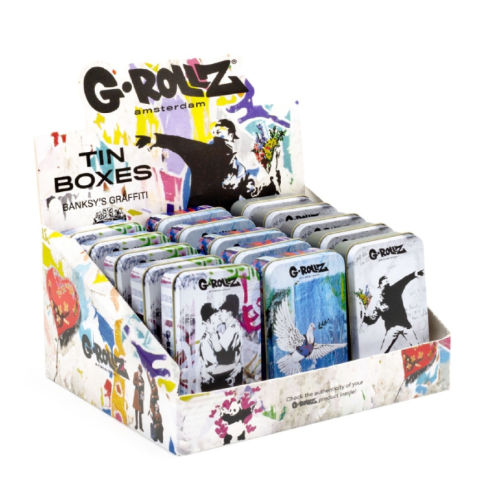 G-ROLLZ | BANKSY'S GRAFFITI - MEDIUM STORAGE BOXES SET 4 - 15PCS, 11.5CM X 6.5CM X 2.3CM