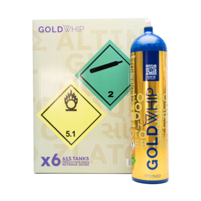 GOLDWHIP TANK NITROUS OXIDE N2O 615G MIX FLAVORED