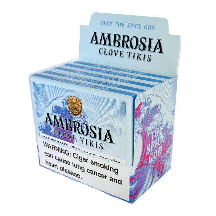 DREW ESTATE AMBROSIA CLOVE TIKI TINS (5 TINS OF 10) CT50