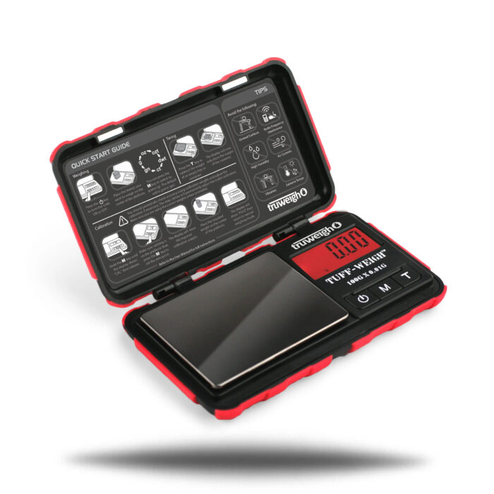 TRUWEIGH TUFF-WEIGH DIGITAL MINI SCALE - 200G X 0.01G - BLACK/RED
