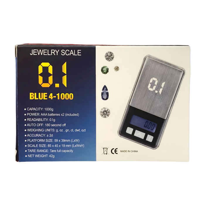 JEWELRY SCALE BLUE 4 -1000 (1000G X 0.1G)