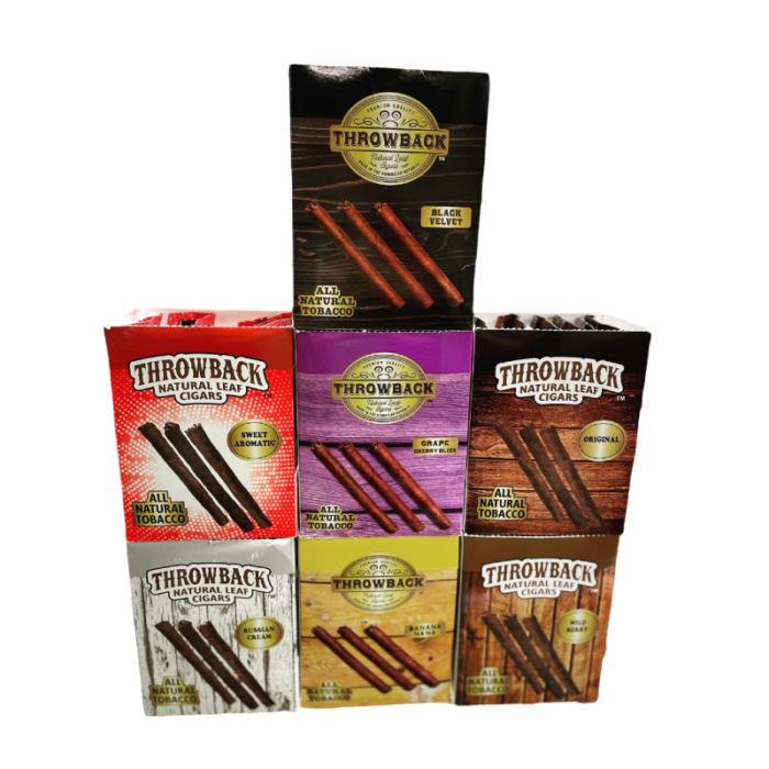 THROWBACK NATURAL LEAF CIGARS 8/5PK
